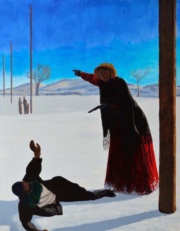 Harriet Tubman En Route to Canada (2012, oil on canvas, 210 x 165cm — collection of CCH Pounder)