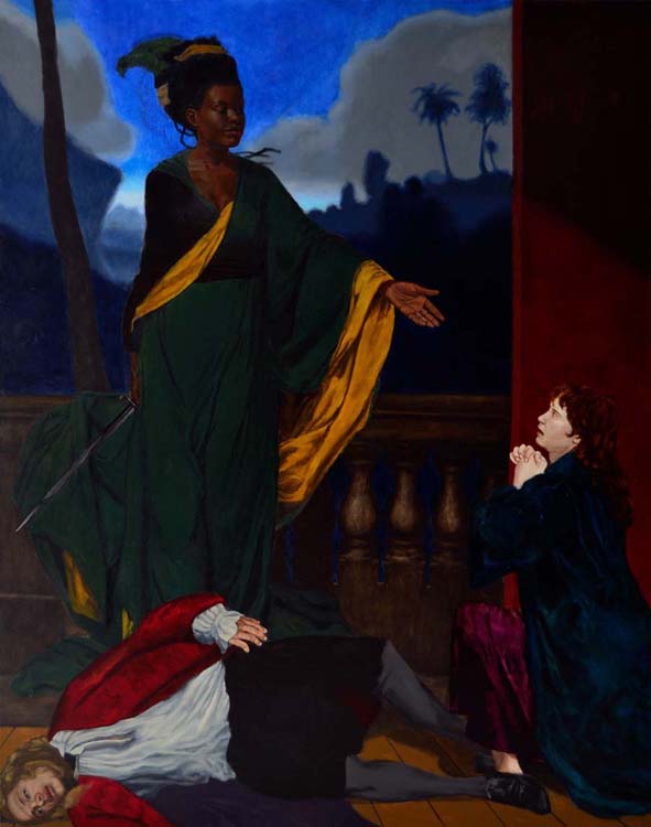 Nanny of the Maroons Fifth Act of Mercy (2012, oil on canvas, 210 x 165cm)