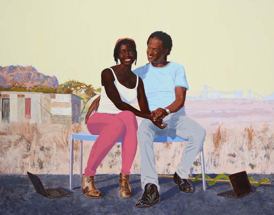 or Moses had married an Ethiopian woman (Numbers 12:1), (Oil and Acrylic on canvas, 165 x 210 cm, 2015)