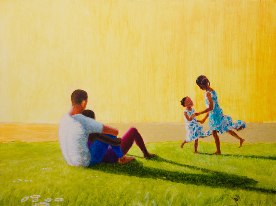 To Dance… (2023, acrylic on linen, 91.5 x 122 cm)