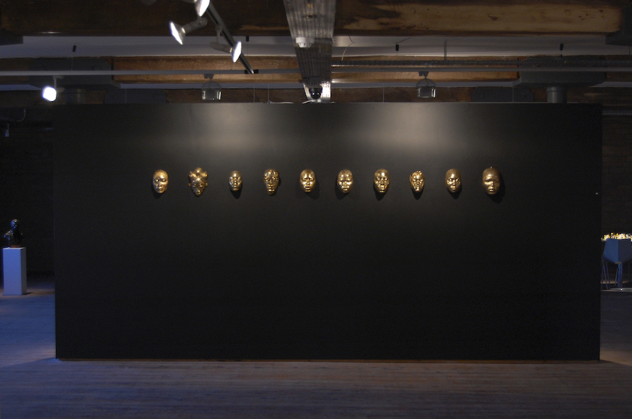 Ten Guineas by George Fowokan Kelly, (1996). Installation photo by Kimathi Donkor, 2008.