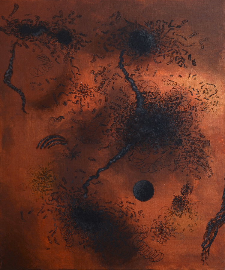 Axim (2022, acrylic on linen, 61 x 51cm)