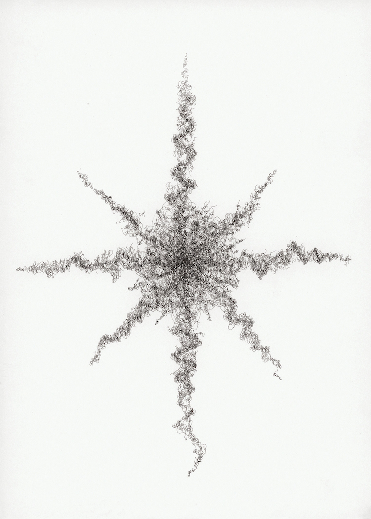 Big Bang Theory (2025, ink on paper)