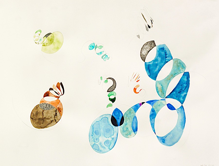 Curvy (2026, watercolour and ink on paper, 46 x 61cm)