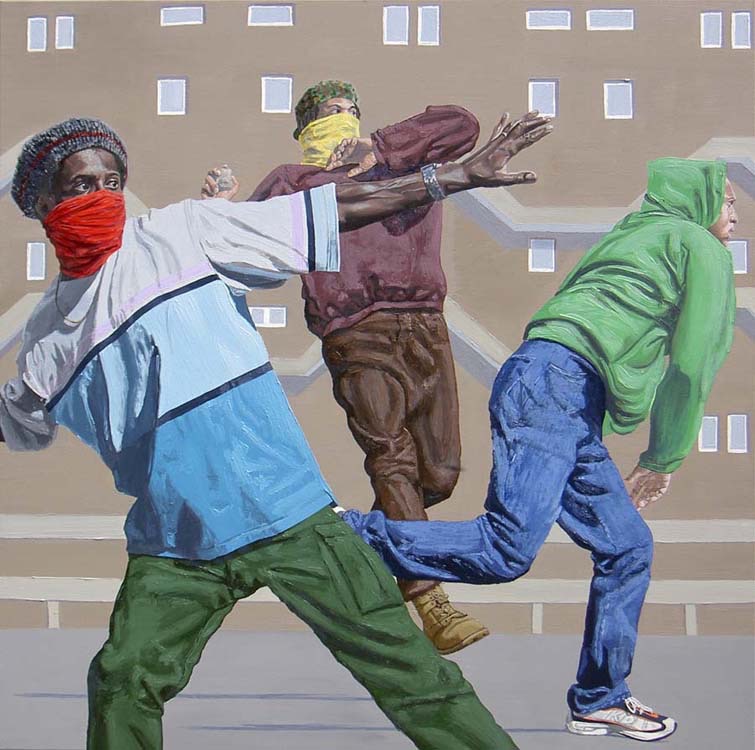Coldharbour Lane: 1985 (2005, oil on canvas, 152 x 152cm, private collection)
