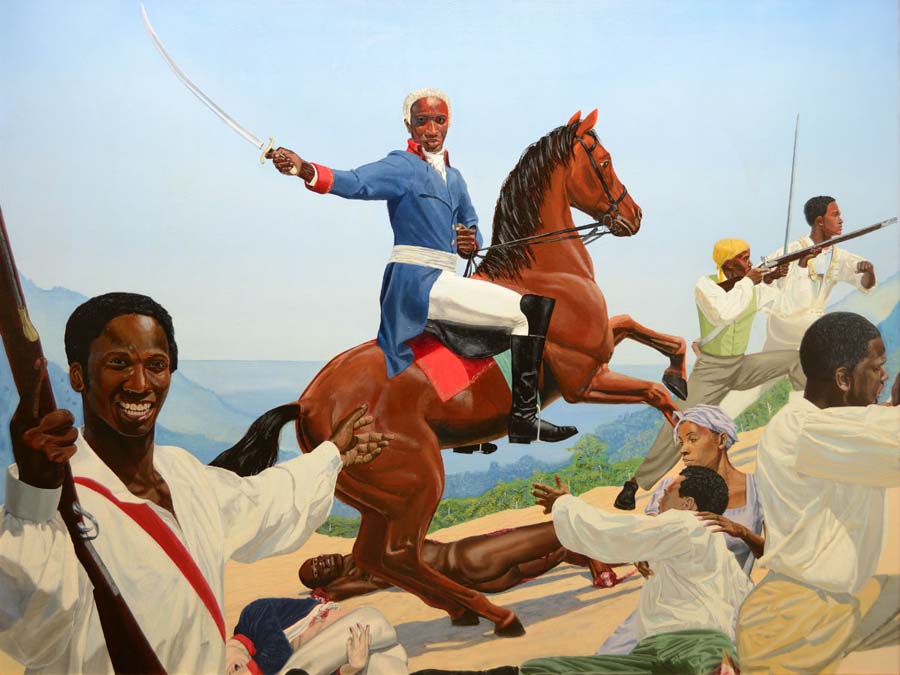 Toussaint Louverture at Bedourete (2004, oil on linen, 136 cm x 183cm)